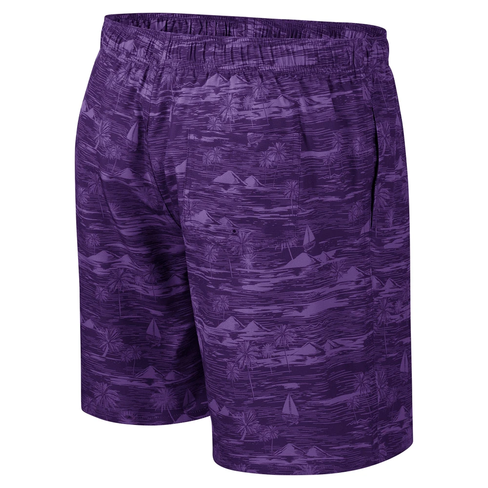 Short de bain Ozark Colosseum violet Clemson Tigers pour hommes