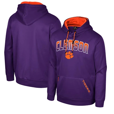 Sweat à capuche Colosseum Purple Clemson Tigers Reese pour homme