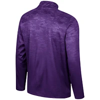 Veste à demi-zip Colosseum Purple Clemson Tigers The Machine pour hommes