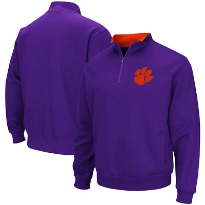 Men's Colosseum Purple Clemson Tigers Tortugas Logo Quarter-Zip Pullover Jacket