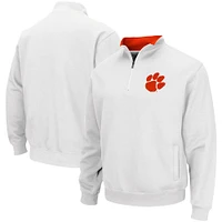 Colosseum White Clemson Tigers Tortugas Logo Quarter-Zip Pullover Jacket pour homme