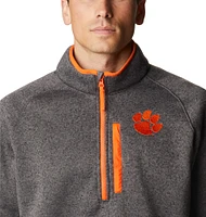 Men's Columbia Charcoal Clemson Tigers Canyon Point Omni-Shield Raglan Half-Zip Top