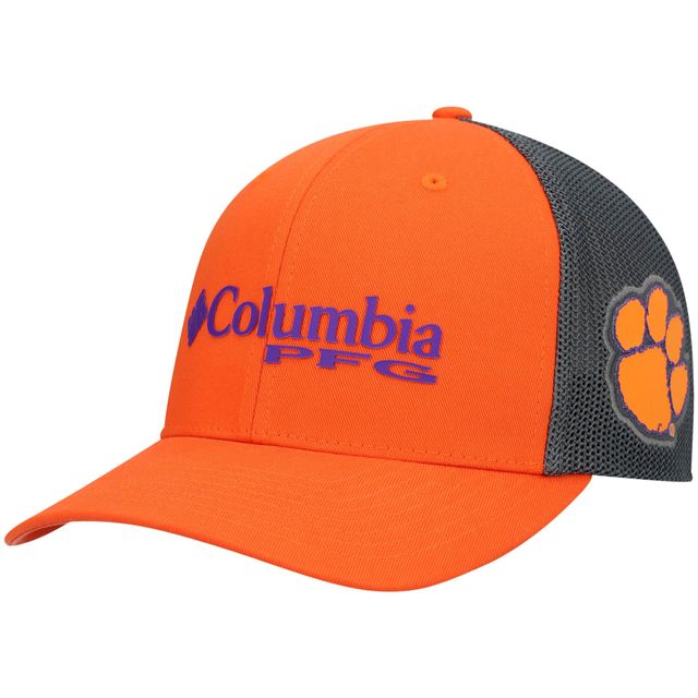 Casquette orange/gris Columbia Clemson Tigers PFG Snapback pour hommes