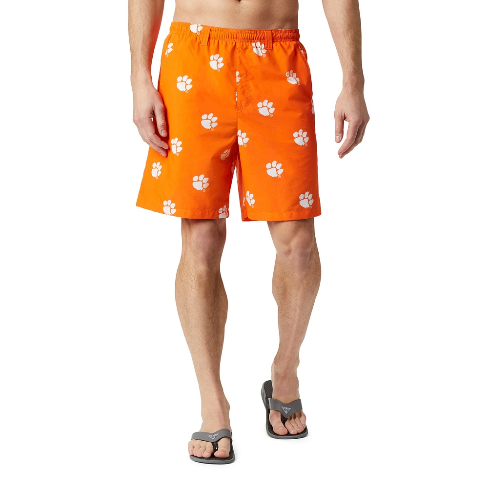 Short imprimé Columbia Orange Clemson Tigers Backcast III pour homme