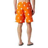 Men's Columbia Orange Clemson Tigers Backcast III Printed Short