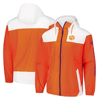 Coupe-vent entièrement zippé Columbia Orange Clemson Tigers Flash Challenger II Omni-Shade pour homme