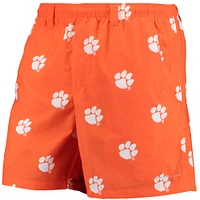 Columbia Orange Clemson Tigers PFG Backcast II Omni-Shade Short hybride pour homme