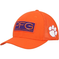 Casquette Columbia Orange Clemson Tigers PFG Hooks Flex pour homme