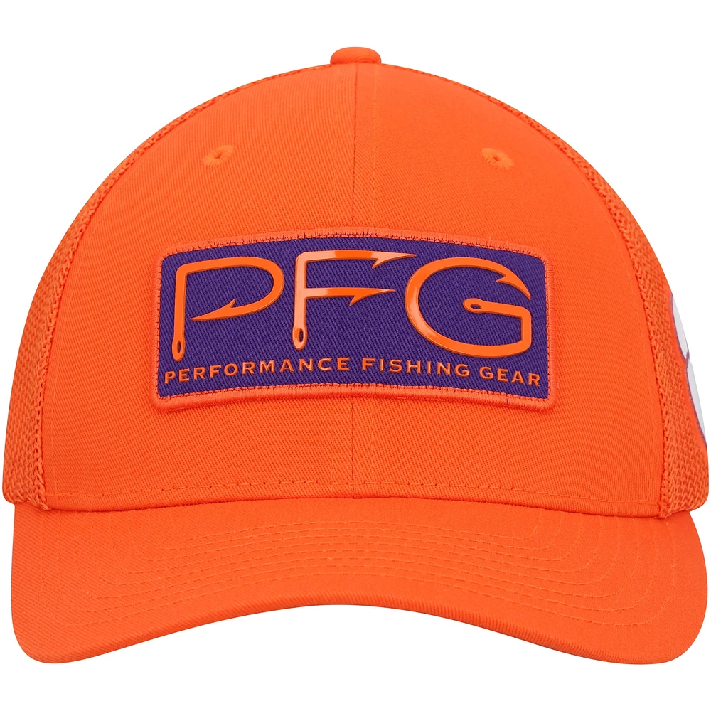 Men's Columbia Orange Clemson Tigers PFG Hooks Flex Hat