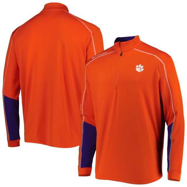 Veste Columbia Orange Clemson Tigers Shotgun 2.0 Omni-Wick Quarter-Zip pour homme