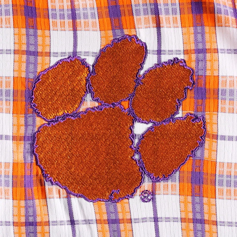 Men's Columbia Orange Clemson Tigers Super Tamiami Omni-Wick Long Sleeve Button-Down Shirt
