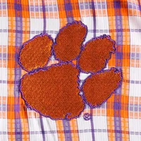 Men's Columbia Orange Clemson Tigers Super Tamiami Omni-Wick Long Sleeve Button-Down Shirt