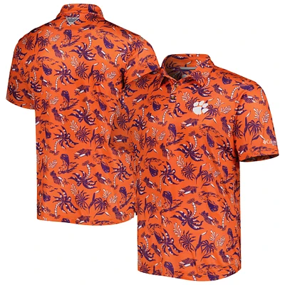 Polo omnicolore Columbia Clemson Tigers Super Terminal Tackle orange pour homme