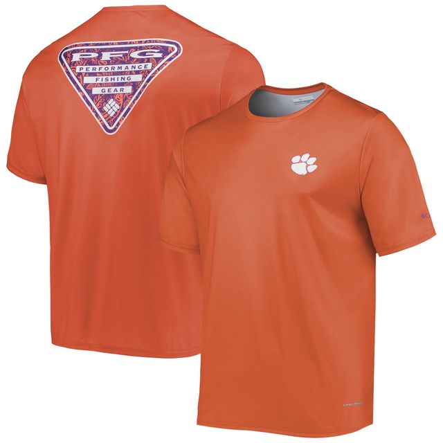 T-shirt Columbia Orange Clemson Tigers Terminal Tackle Omni-Shade pour homme