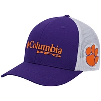 Casquette ajustable Columbia Purple Clemson Tigers PFG Snapback pour homme