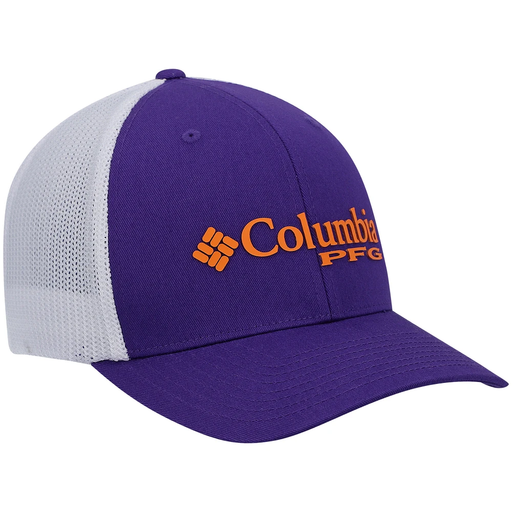 Casquette ajustable Columbia Purple Clemson Tigers PFG Snapback pour homme