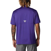 Polo Columbia Purple Clemson Tigers PFG Tamiami Omni-Shade pour homme