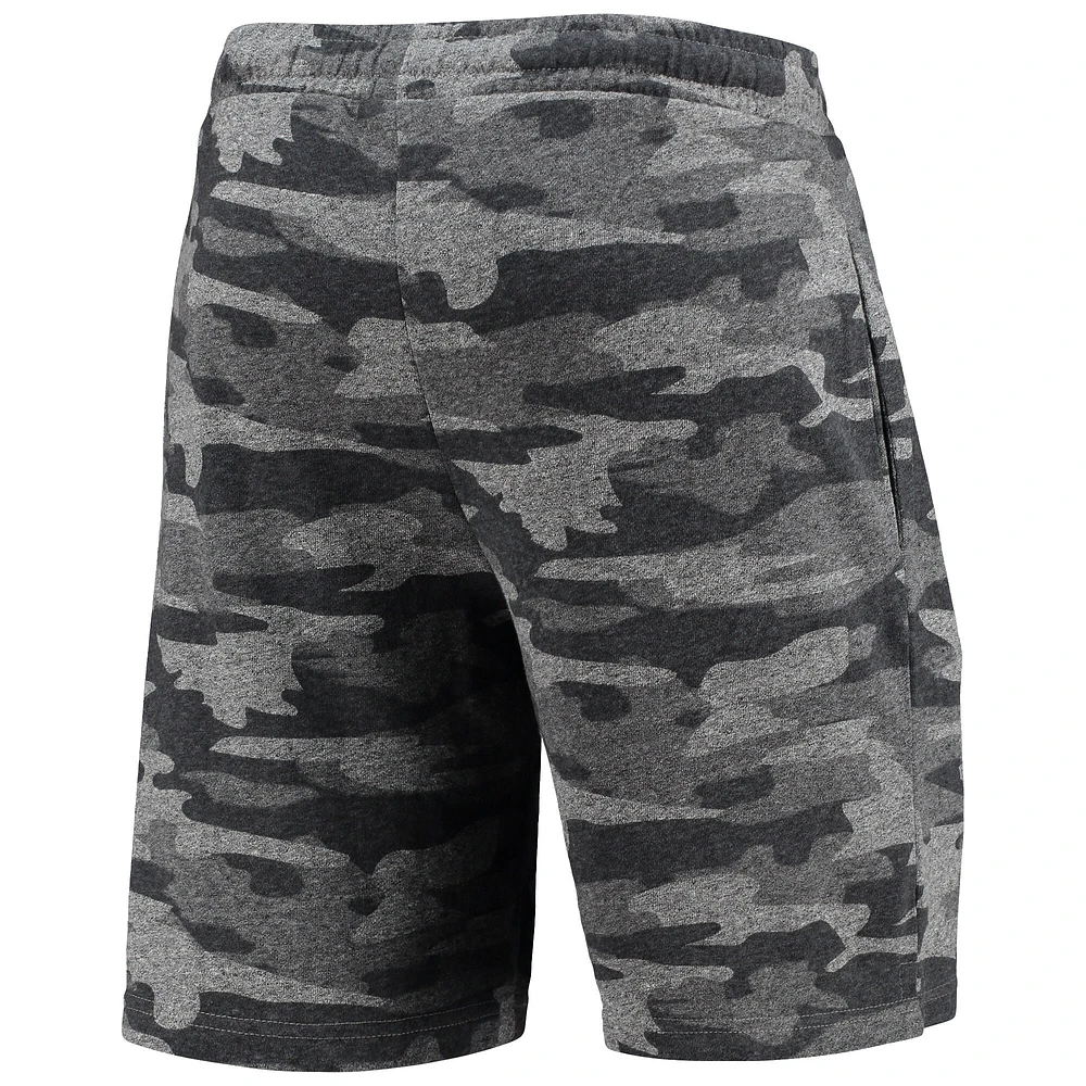 Short de survêtement Concepts Sport Charcoal/Gris Clemson Tigers Camo Backup Terry Jam pour homme