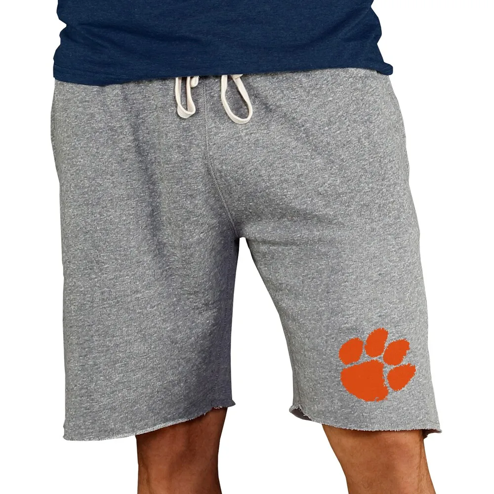 Clemson Tigers Concepts Sport Mainstream Terry Shorts - Gray