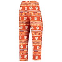 Men's Concepts Sport Orange Clemson Tigers Ugly Sweater Knit Long Sleeve Top and Pant Set