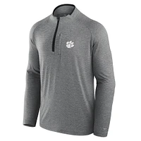 Men's Fanatics Black Clemson Tigers Mock Neck Half-Zip Pullover Jacket