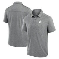 Men's Fanatics  Charcoal Clemson Tigers Performance Polo