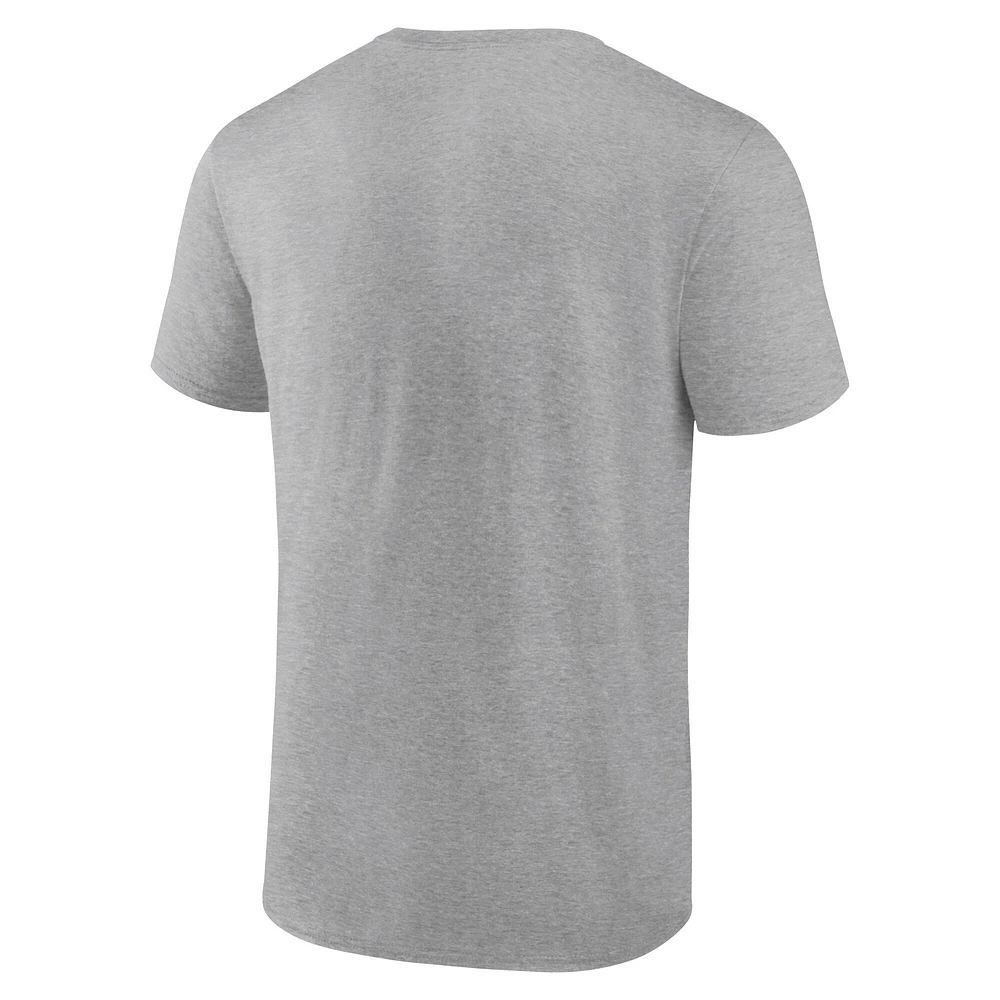 T-shirt Campus Fanatics Heather Grey Clemson Tigers pour hommes