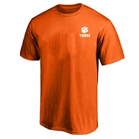 T-shirt Fanatics Orange Clemson Tigers Big & Tall 2-Hit pour hommes