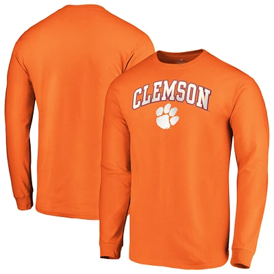 T-shirt orange à manches longues Fanatics Clemson Tigers Campus pour hommes