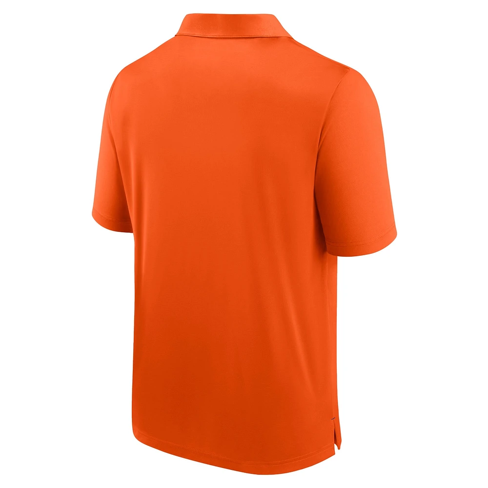 Polo orange Fanatics Clemson Tigers Defender pour hommes