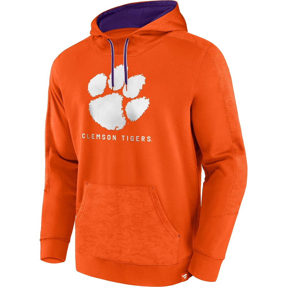 Men's Fanatics Orange Clemson Tigers Defender Pullover Hoodie