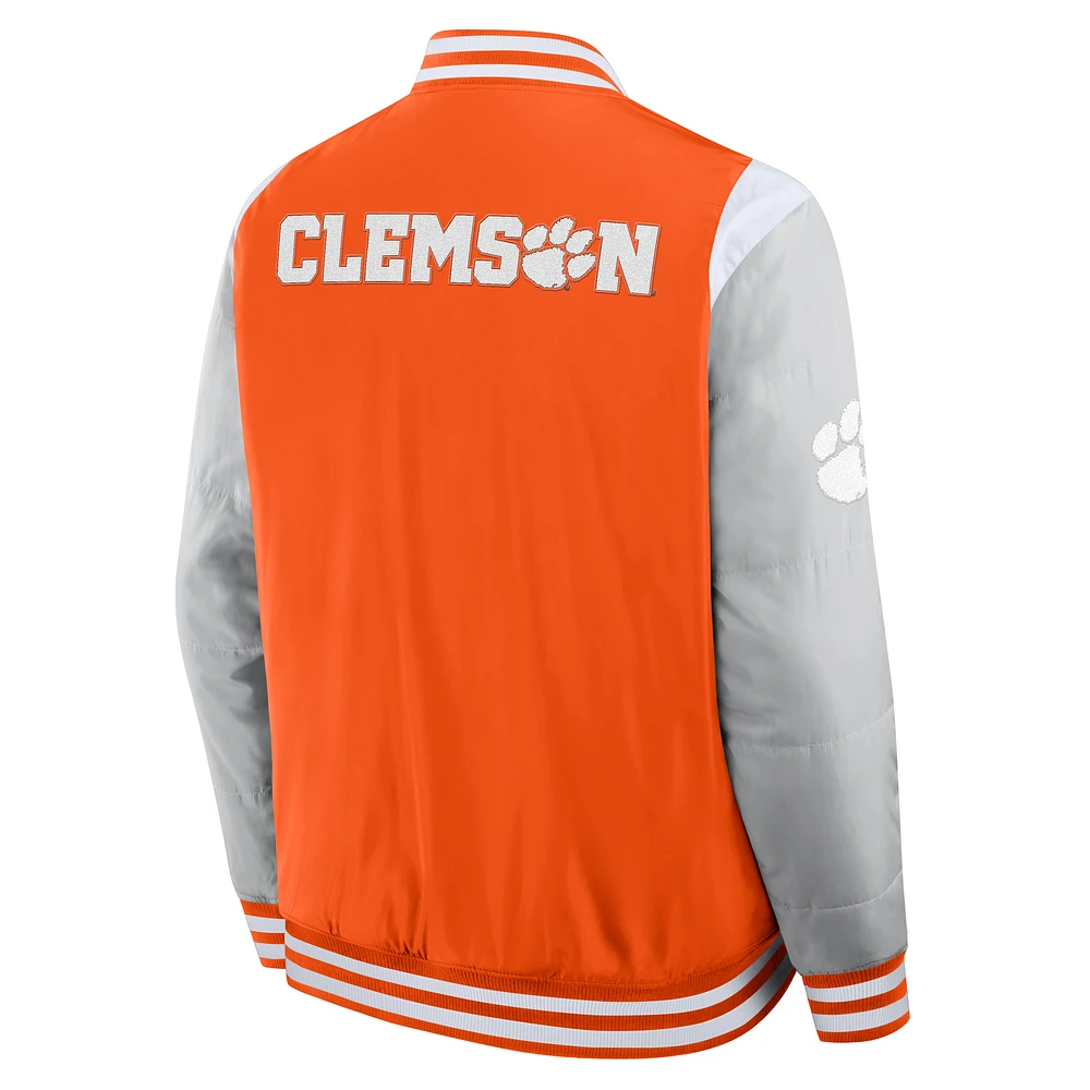 Veste à boutons-pression intégrale Elements Elite de Clemson Tigers Fanatics pour homme