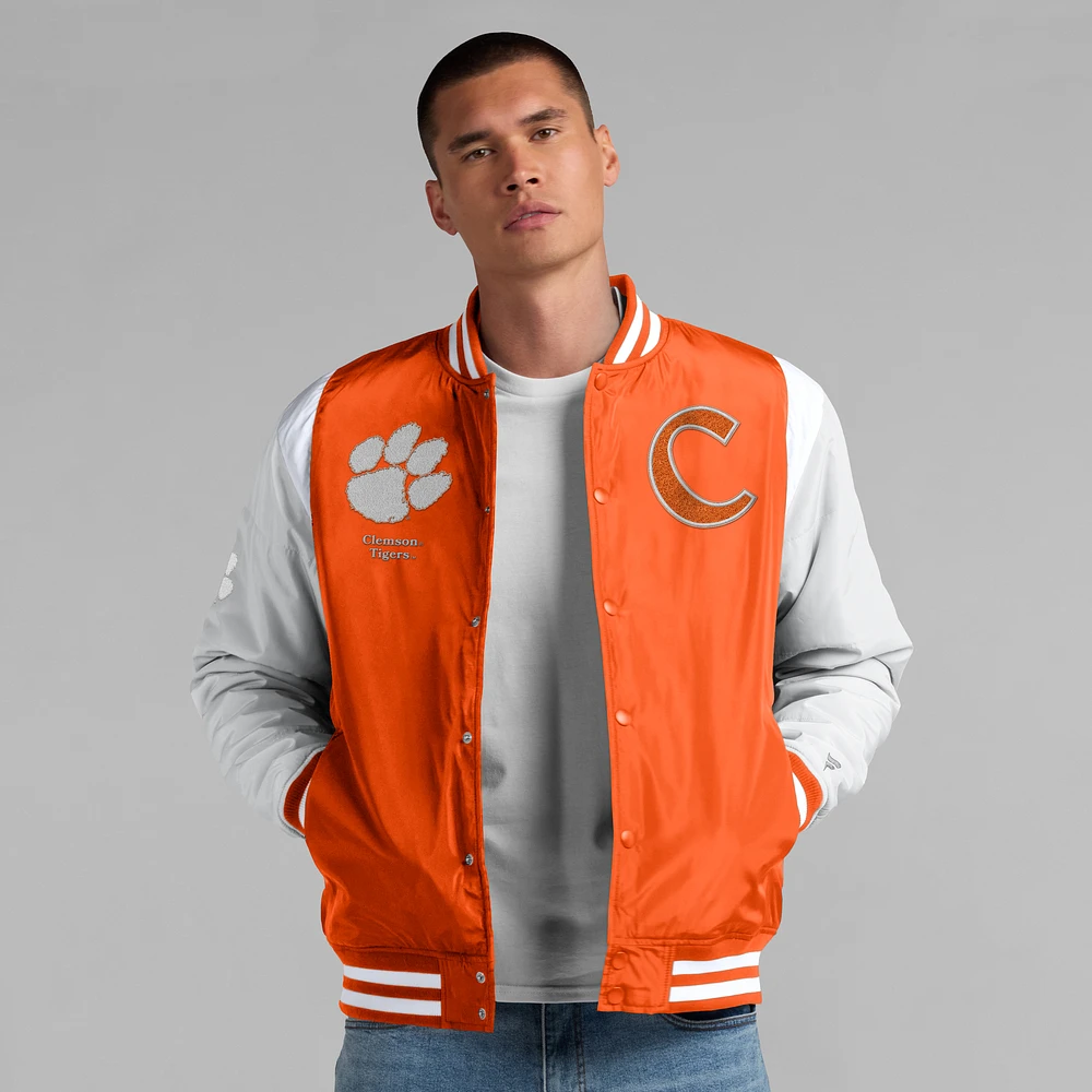 Veste à boutons-pression intégrale Elements Elite de Clemson Tigers Fanatics pour homme