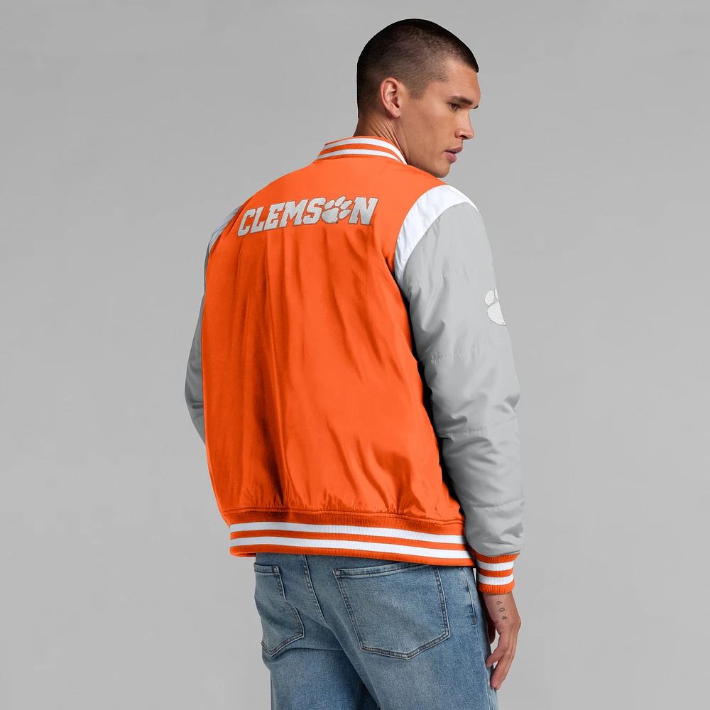 Veste à boutons-pression intégrale Elements Elite de Clemson Tigers Fanatics pour homme