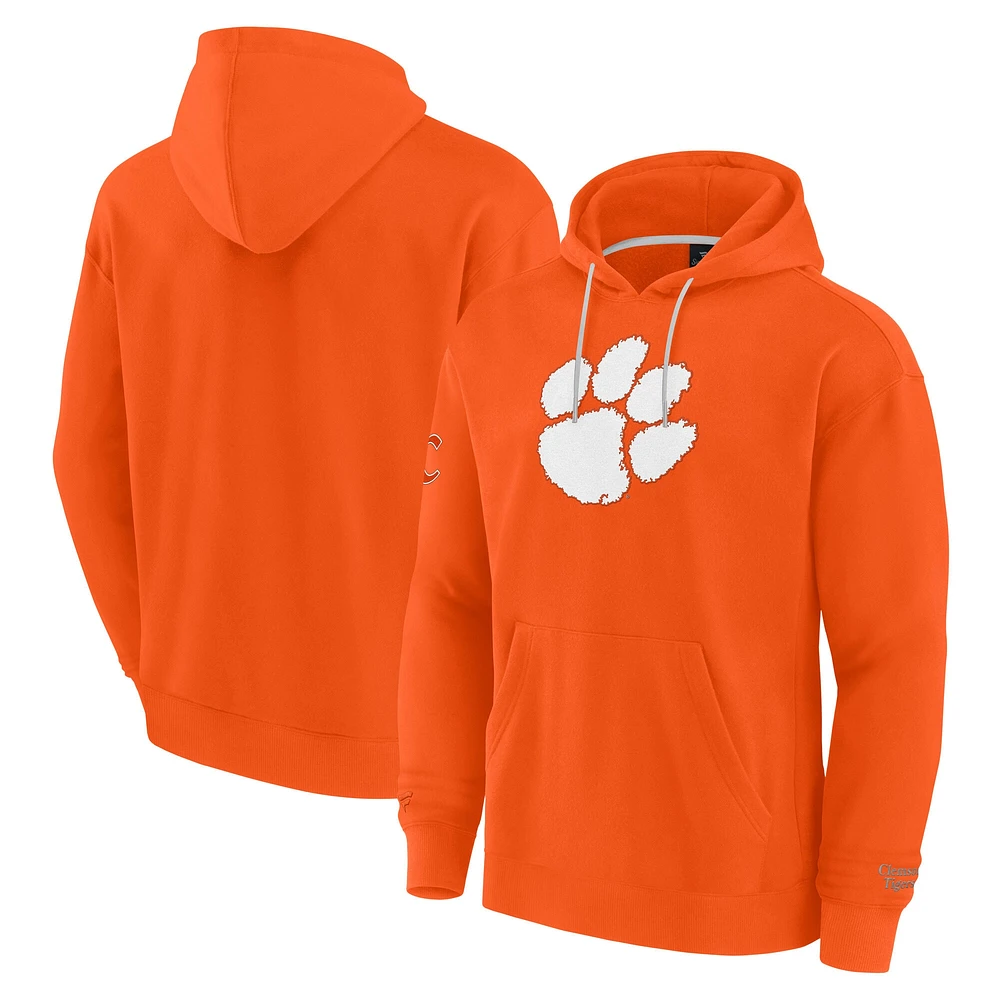 Sweat à capuche orange Clemson Tigers Pace Fanatics pour hommes