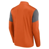 Men's Fanatics  Orange Clemson Tigers Primary Quarter-Zip Top