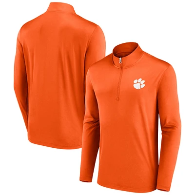 Haut orange à quart de zip Fanatics Clemson Tigers Underdog Mindset pour hommes