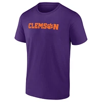 Men's Fanatics Purple Clemson Tigers Game Day 2-Hit T-Shirt