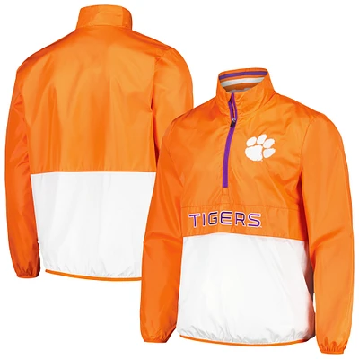 Haut à demi-zip G-III Sports by Carl Banks pour hommes, orange, Clemson Tigers Cornerman