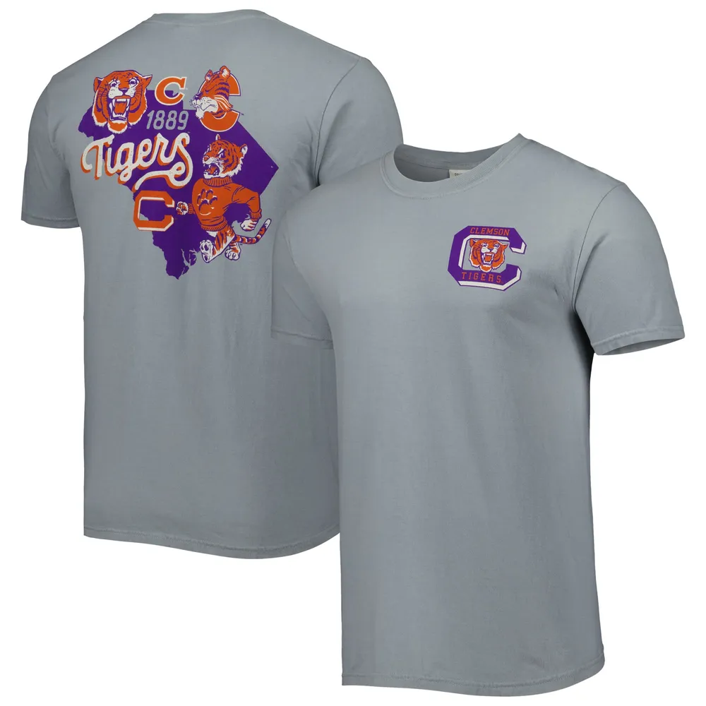 Men's Graphite Clemson Tigers Vault State Comfort T-Shirt