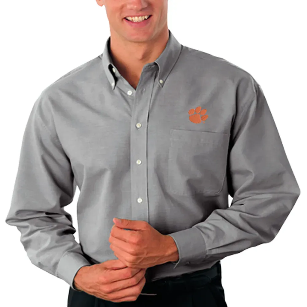 Lids Clemson Tigers Big & Tall Velocity Oxford Button-Down Shirt