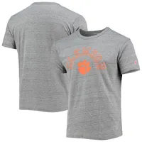 T-shirt tri-blend pour hommes League Collegiate Wear Heather Grey Clemson Tigers Seal Nuevo Victory Falls