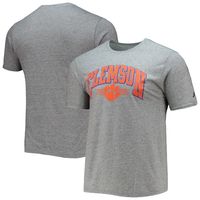 Men's League Collegiate Wear Heathered Gray Clemson Tigers Upperclassman Reclaim Recycled Jersey T-Shirt