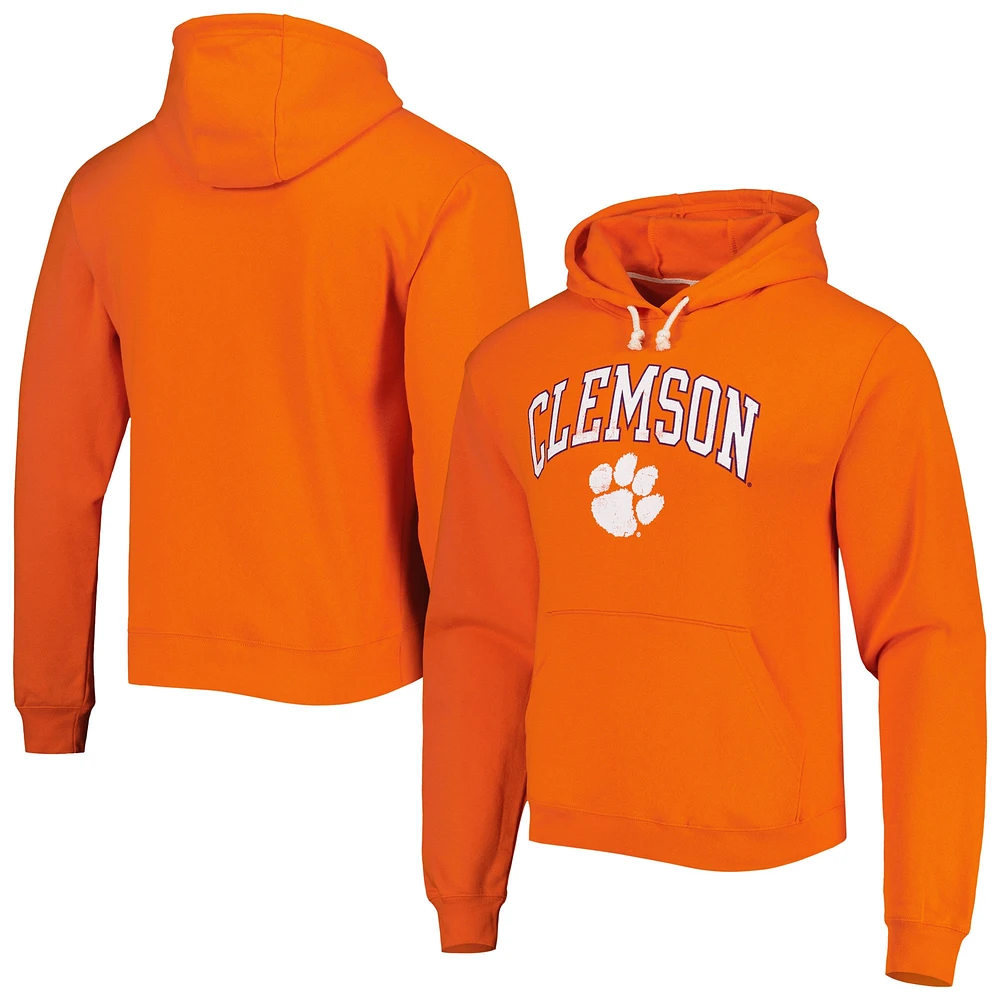 Men's League Collegiate Wear Orange Clemson Tigers Arch Essential Pullover Hoodie