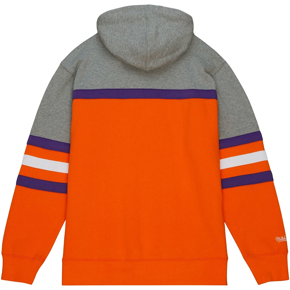 Sweat à capuche orange Mitchell & Ness Clemson Tigers Head Coach pour hommes