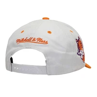 Men's Mitchell & Ness White/Orange Clemson Tigers Tail Sweep Pro Snapback Hat