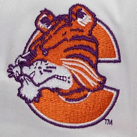 Casquette Snapback Mitchell & Ness Clemson Tigers Tail Sweep Pro blanc/orange pour hommes