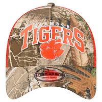 Men's New Era Camo/Orange Clemson Tigers 9FORTY A-Frame Adjustable Hat