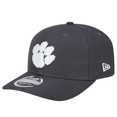 Casquette extensible à boutons-pression 9SEVENTY Clemson Tigers de New Era pour homme, couleur anthracite