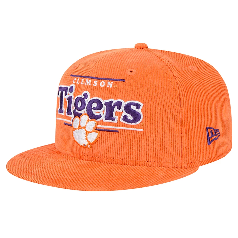 Casquette Snapback 9FIFTY Display Orange Clemson Tigers de New Era pour homme